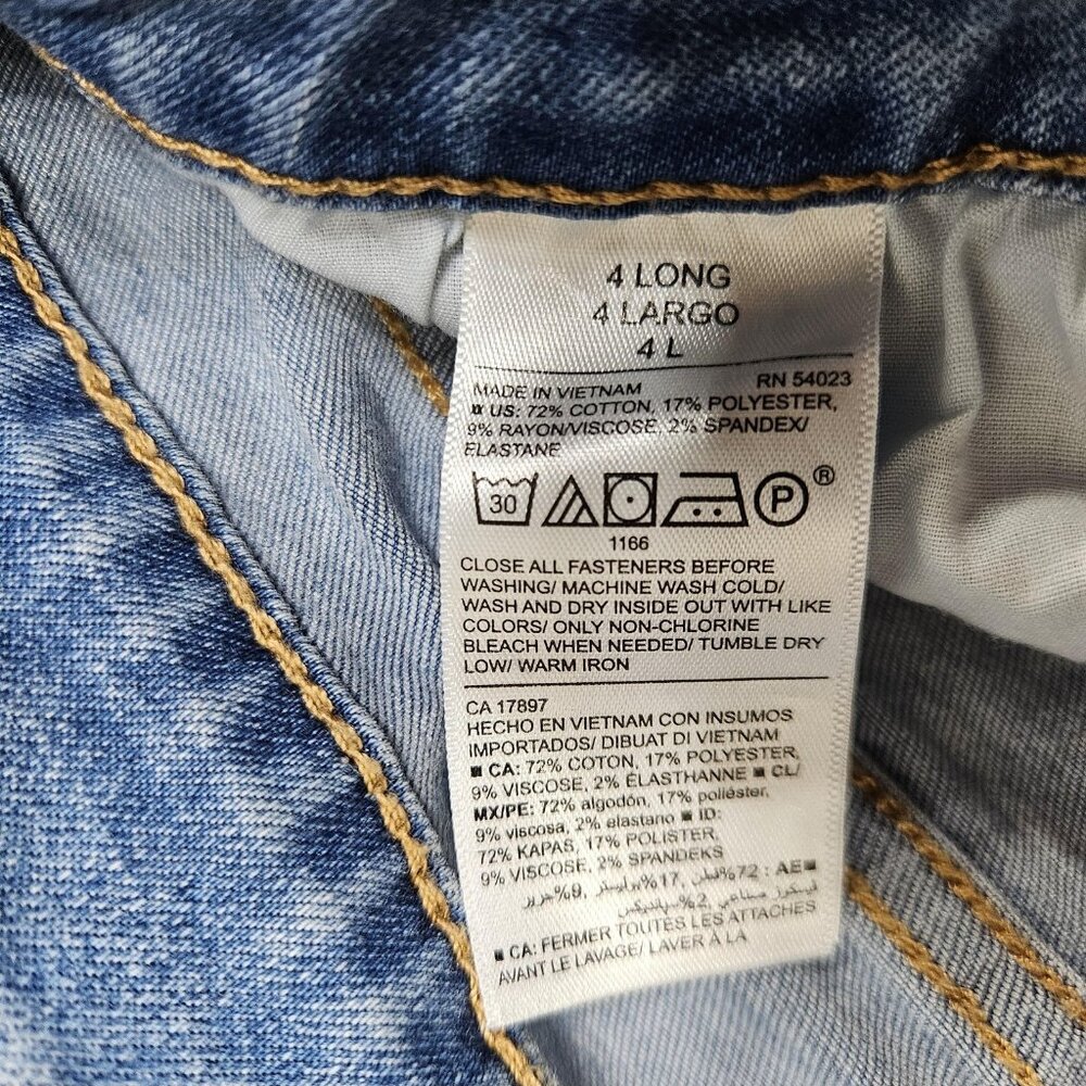 Old Navy Jeans Womens 4 Long Light Wash Rockstar Super Skinny Denim Stretch - Picture 5 of 10